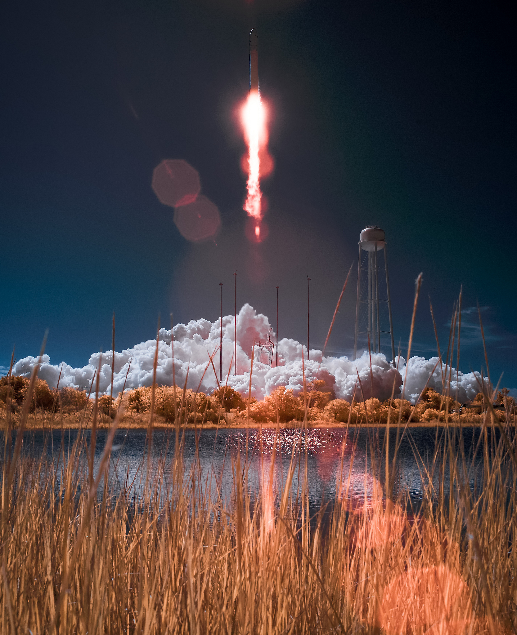 NASA Photographer Creates Awesome Private Rocket Launch Photo with Infrared